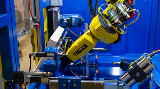 robotic drilling, tapping, deburring system